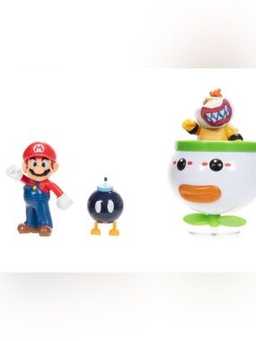 Nintendo Super Mario & Bowser Jr. 2.5” Figurines Mini Figure Trio NIB